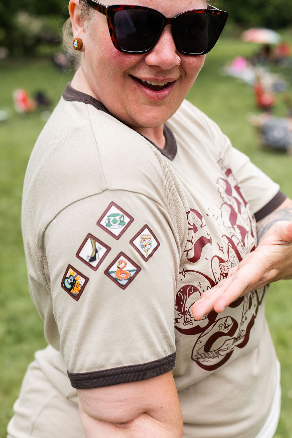 Vintage Camper Ringer t-shirt